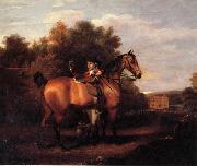 Henry Walton A Gentleman,Said to Be mr Richard Bendyshe with his Favorite Hunter in a Landscape oil painting picture wholesale